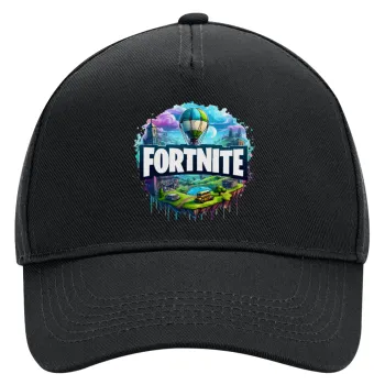 Fortnite land, Adult Ultimate Hat BLACK, (100% COTTON DRILL, ADULT, UNISEX, ONE SIZE)
