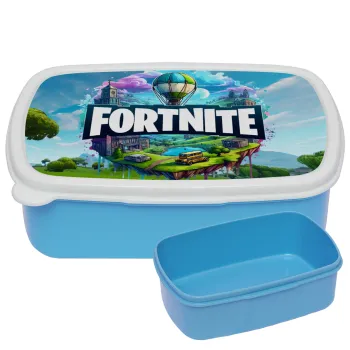 Fortnite land, ΜΠΛΕ παιδικό δοχείο φαγητού (lunchbox) πλαστικό (BPA-FREE) Lunch Βox M18 x Π13 x Υ6cm