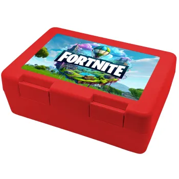 Fortnite land, Παιδικό δοχείο κολατσιού ΚΟΚΚΙΝΟ 185x128x65mm (BPA free πλαστικό)