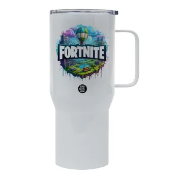 Fortnite land, Tumbler με καπάκι, διπλού τοιχώματος (θερμό) 750L