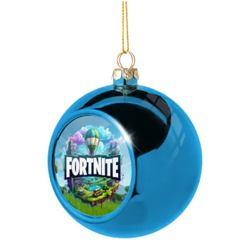 Fortnite land, Στολίδι Χριστουγεννιάτικη μπάλα δένδρου Μπλε 8cm