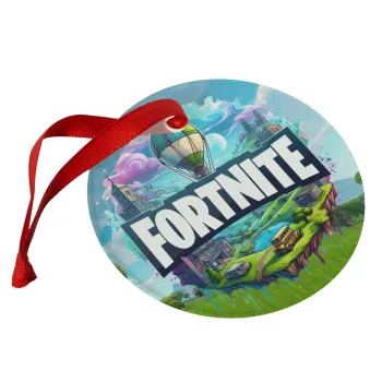 Fortnite land, Christmas ornament glass 9cm