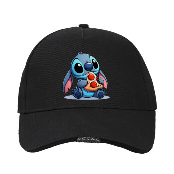 Stitch Pizza, Work & Activity LED Light Cap – Perfect for Night & Low Light Conditions (100% COTTON, ADULT, UNISEX)