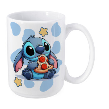 Stitch Pizza, Κούπα Mega, κεραμική, 450ml