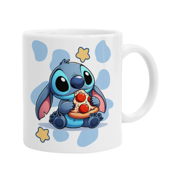 Stitch Pizza, Ceramic coffee mug, 330ml (1pcs)