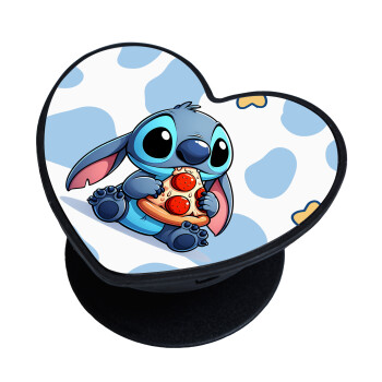 Stitch Pizza, Phone Holders Stand  καρδιά Μαύρο Βάση Στήριξης Κινητού στο Χέρι