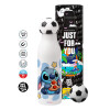 Soccer Metal mug thermos, double wall, 550ml