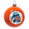 Orange Christmas tree ornament bauble 8cm