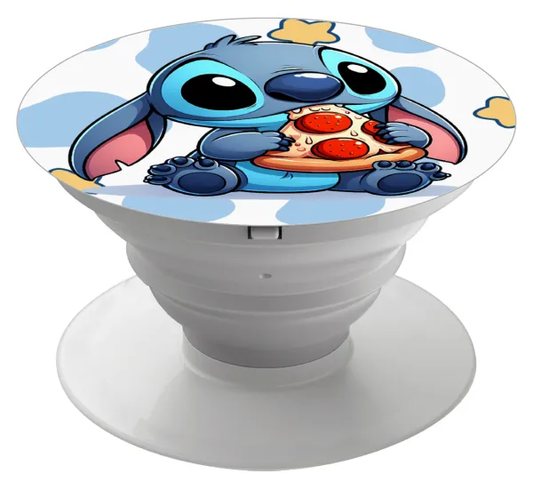 Stitch Pizza — Phone Holders Stand  Λευκό Βάση Στήριξης Κινητού στο Χέρι