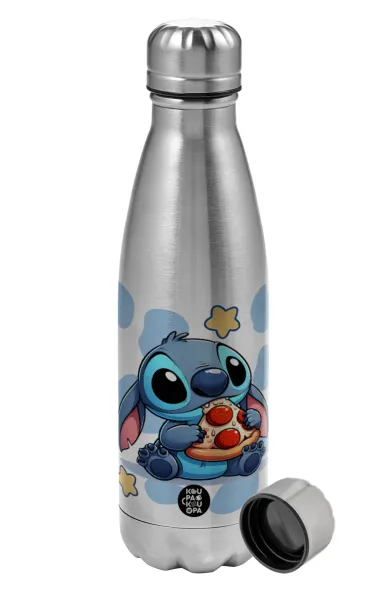 Stitch Pizza — Μεταλλικό παγούρι νερού, ανοξείδωτο ατσάλι, 750ml