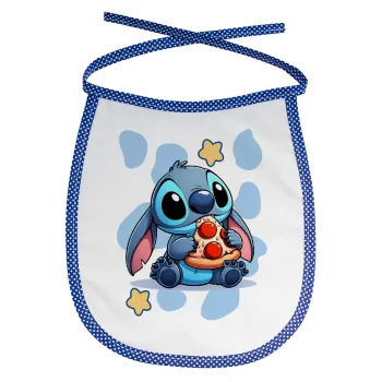 Stitch Pizza, Σαλιάρα μωρού αλέκιαστη με κορδόνι Μπλε