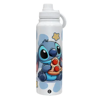Stitch Pizza, Θερμός 1L Ανοξείδωτο με Βάση Κινητού & Διπλά Τοιχώματα
