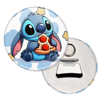 Stitch Pizza, Μαγνητάκι και ανοιχτήρι μπύρας στρογγυλό διάστασης 5,9cm