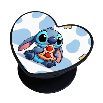 Stitch Pizza, Phone Holders Stand  καρδιά Μαύρο Βάση Στήριξης Κινητού στο Χέρι