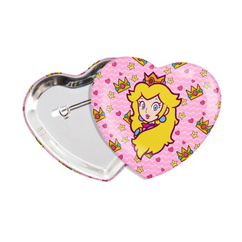 Princess Peach, Κονκάρδα παραμάνα καρδιά (57x52mm)