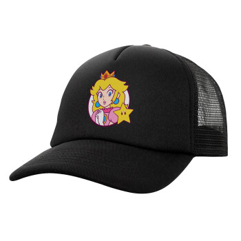 Princess Peach, Καπέλο Soft Trucker με Δίχτυ Μαύρο 