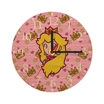 Princess Peach, Ρολόι τοίχου ξύλινο plywood (20cm)