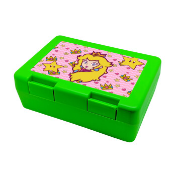 Princess Peach, Children's cookie container GREEN 185x128x65mm (BPA free plastic)