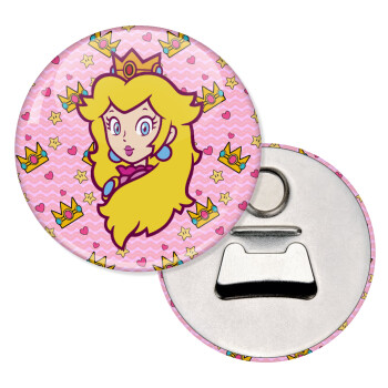 Princess Peach, Μαγνητάκι και ανοιχτήρι μπύρας στρογγυλό διάστασης 5,9cm