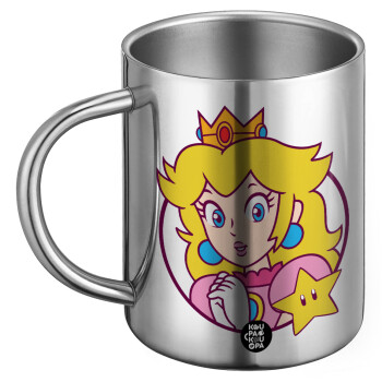 Princess Peach, Ανοξείδωτη Μεταλλική Κούπα 450ml - Διπλού Τοιχώματος
