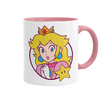 Princess Peach, Mug colored pink, ceramic, 330ml