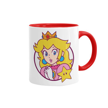 Princess Peach, Mug colored red, ceramic, 330ml