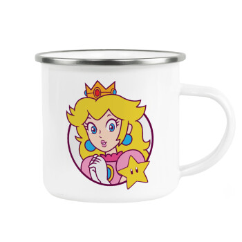 Princess Peach, Metallic enamel cup white 360ml