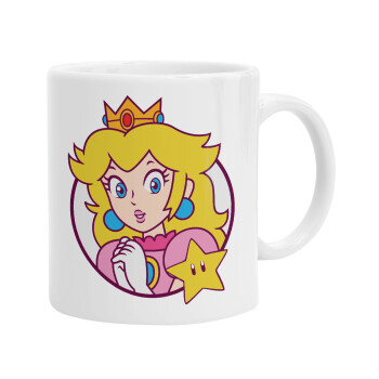 Princess Peach, Ceramic coffee mug, 330ml (1pcs)