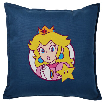 Princess Peach, Sofa cushion Blue 50x50cm includes filling
