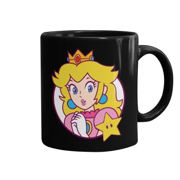 Princess Peach, Κούπα Μαύρη, κεραμική, 330ml