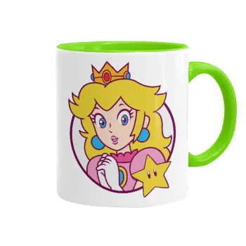 Princess Peach, Κούπα χρωματιστή βεραμάν, κεραμική, 330ml