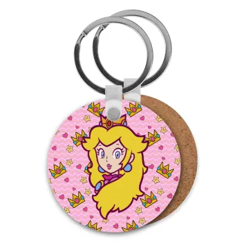 Princess Peach, Μπρελόκ Ξύλινο στρογγυλό MDF Φ5cm