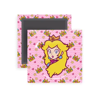 Princess Peach, Μαγνητάκι ψυγείου τετράγωνο διάστασης 5x5cm