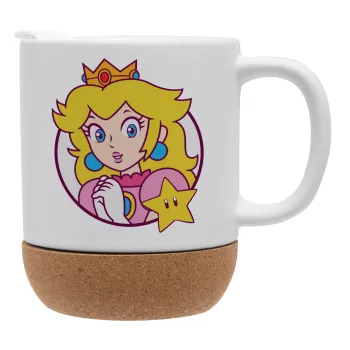 Princess Peach, Κούπα, κεραμική με βάση φελού και καπάκι (ΜΑΤ), 330ml