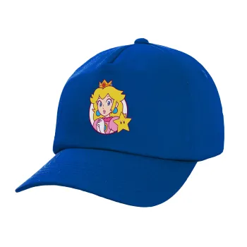 Princess Peach, Twill Καπέλο παιδικό ΜΠΛΕ (100% ΒΑΜΒΑΚΕΡΟ, ΠΑΙΔΙΚΟ, UNISEX)