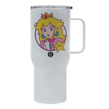 Princess Peach, Mega Stainless steel Tumbler with lid, double wall 750L