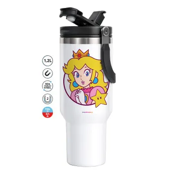 Princess Peach, Mega Tumbler με καπάκι, διπλού τοιχώματος (θερμό) 1,2L