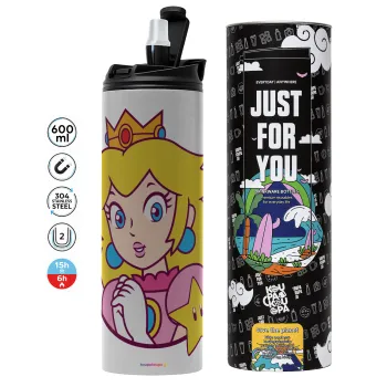 Princess Peach, Tumbler stainless steel GREY 600ml