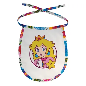 Princess Peach, Σαλιάρα μωρού αλέκιαστη με κορδόνι Χρωματιστή