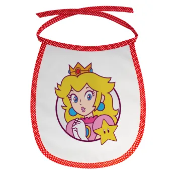 Princess Peach, Σαλιάρα μωρού αλέκιαστη με κορδόνι Κόκκινη