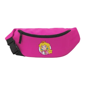 Princess Peach, Unisex waist bag (banana) in PINK color with 2 pockets