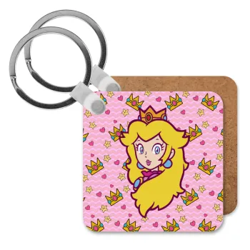 Princess Peach, Μπρελόκ Ξύλινο τετράγωνο MDF