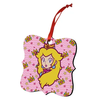 Princess Peach, Στολίδι Χριστουγεννιάτικο στολίδι polygon ξύλινο 7.5cm
