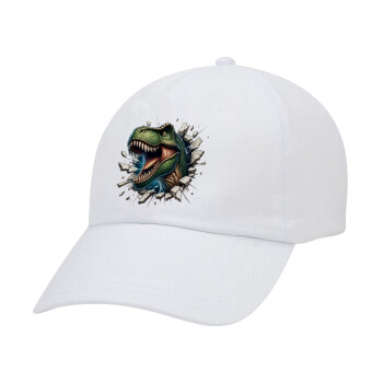 Dinosaur break wall, Καπέλο Baseball Λευκό (5-φύλλο, unisex)