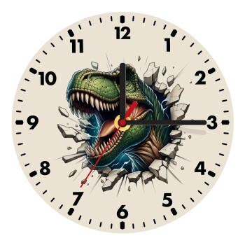 Dinosaur break wall, Wooden wall clock (20cm)