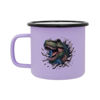 Dinosaur break wall, Κούπα Μεταλλική εμαγιέ ΜΑΤ Light Pastel Purple 360ml