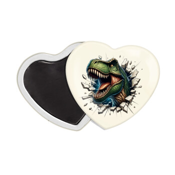 Dinosaur break wall, Μαγνητάκι καρδιά (57x52mm)