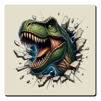 Dinosaur break wall, Τετράγωνο μαγνητάκι ξύλινο 6x6cm