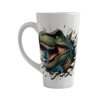 Dinosaur break wall, Κούπα κωνική Latte Μεγάλη, κεραμική, 450ml