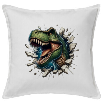 Dinosaur break wall, Sofa cushion White 50x50cm includes filling